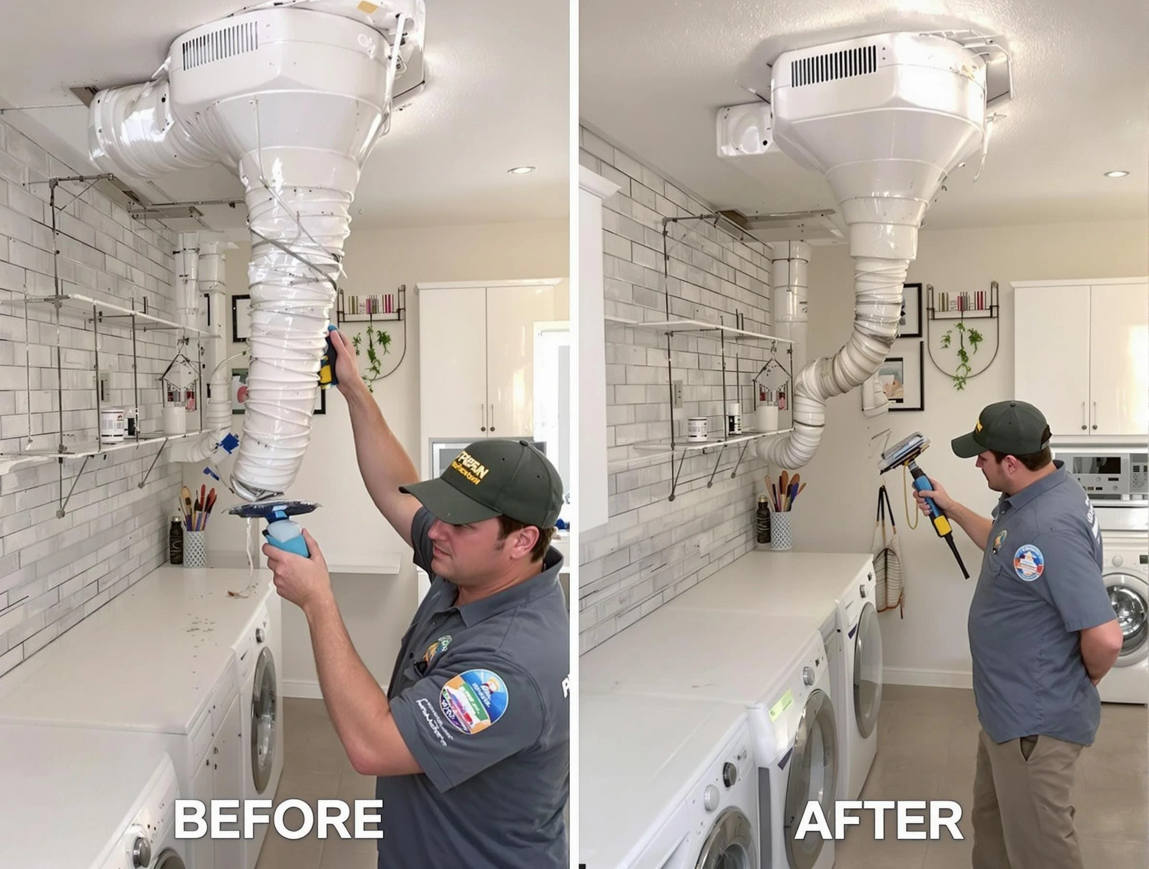 Professional dryer exhaust vent cleaning by McDonough Dryer Vent Cleaning in McDonough