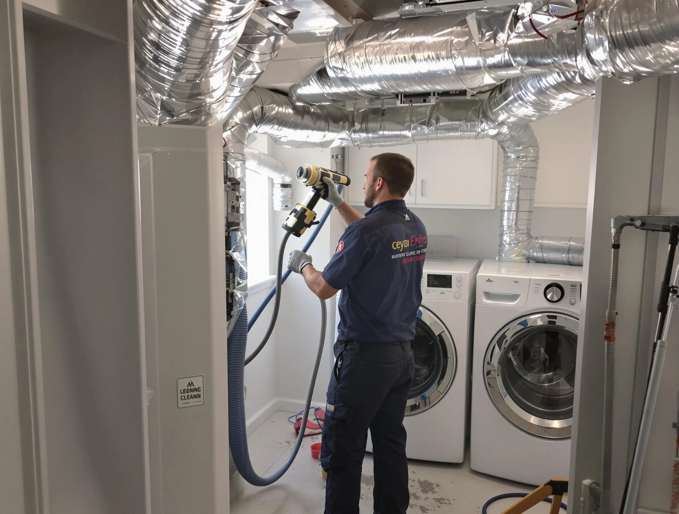 McDonough Dryer Vent Cleaning specialist using advanced equipment for thorough duct cleaning in McDonough