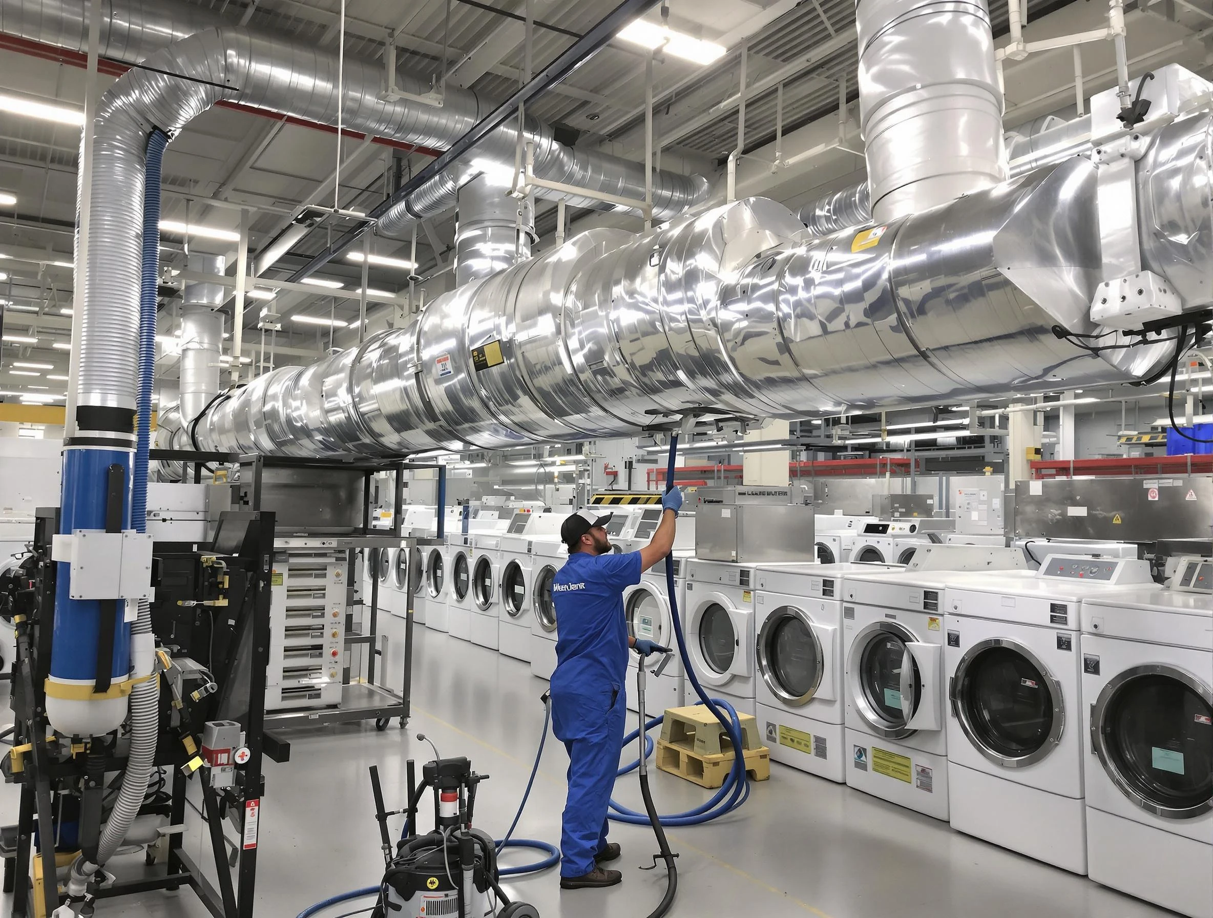 McDonough Dryer Vent Cleaning team performing heavy-duty industrial dryer vent cleaning in McDonough